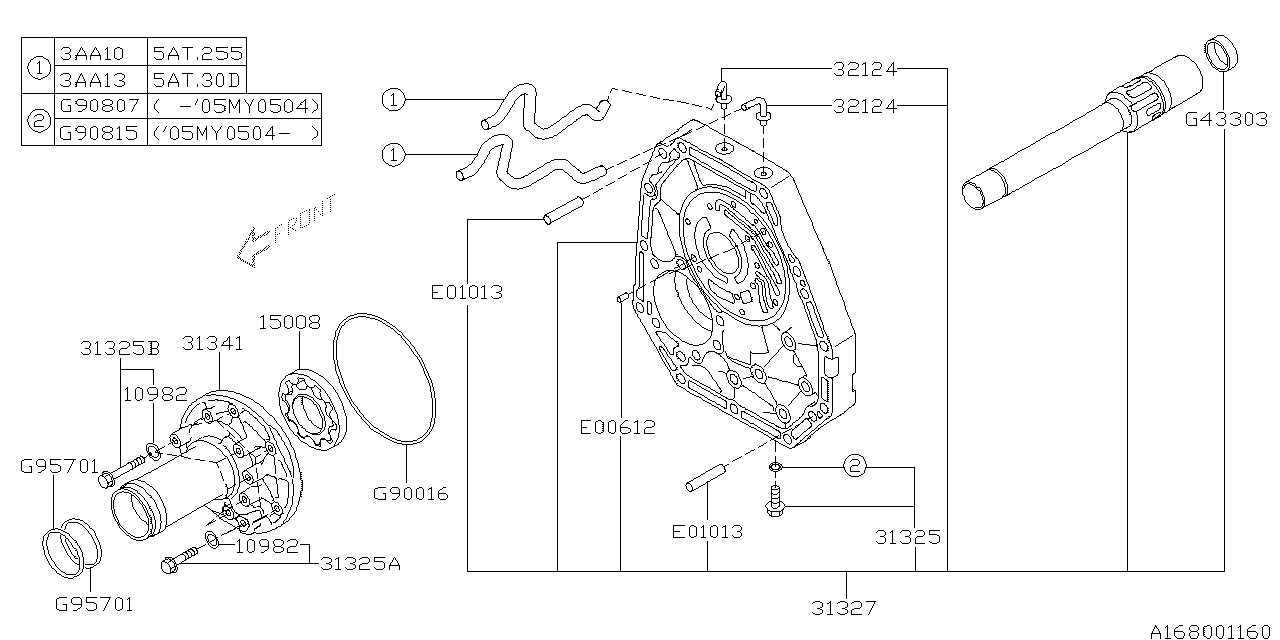 Subaru 31325AA100 Bolt Assembly Seal