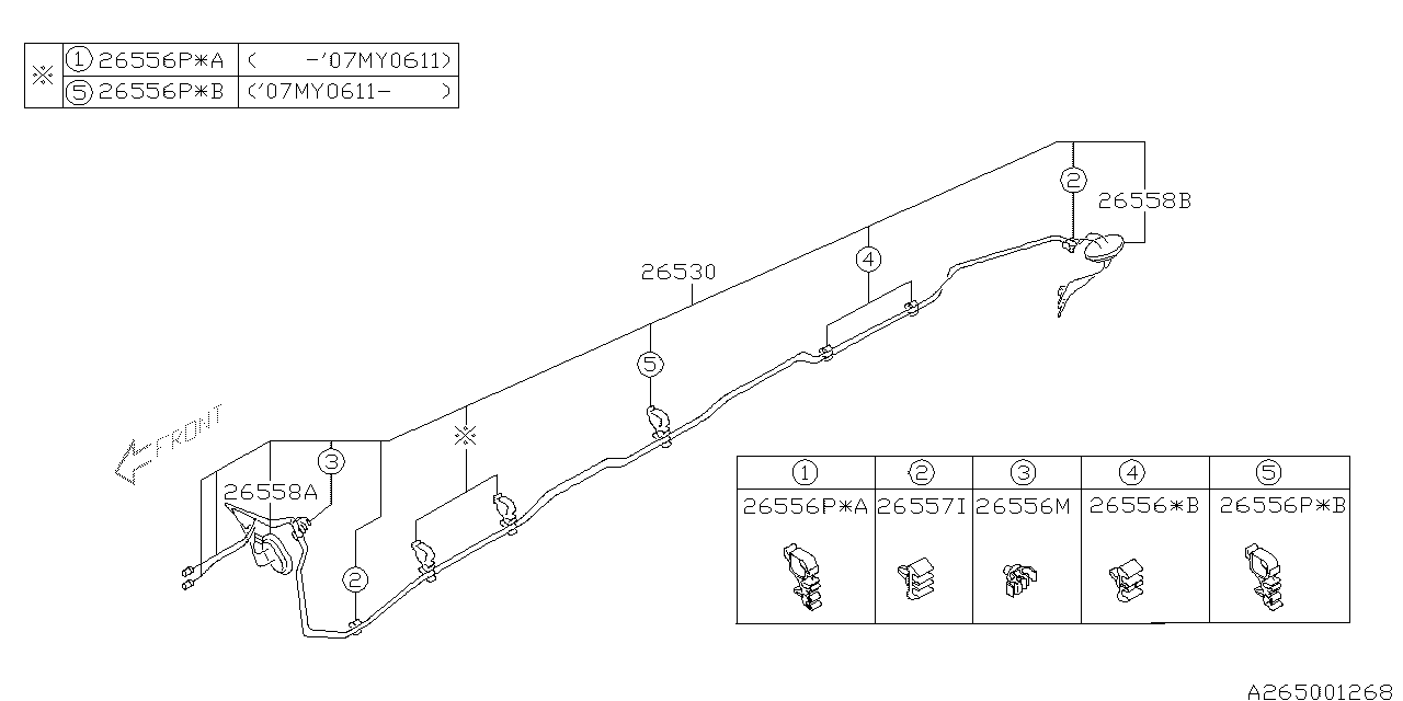 Subaru 26556AG110 Clamp Pipe Center