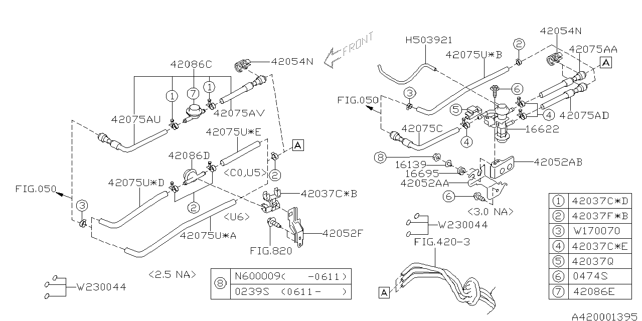 Subaru 42086AG100 DAMPER Fuel Assembly Delivery C