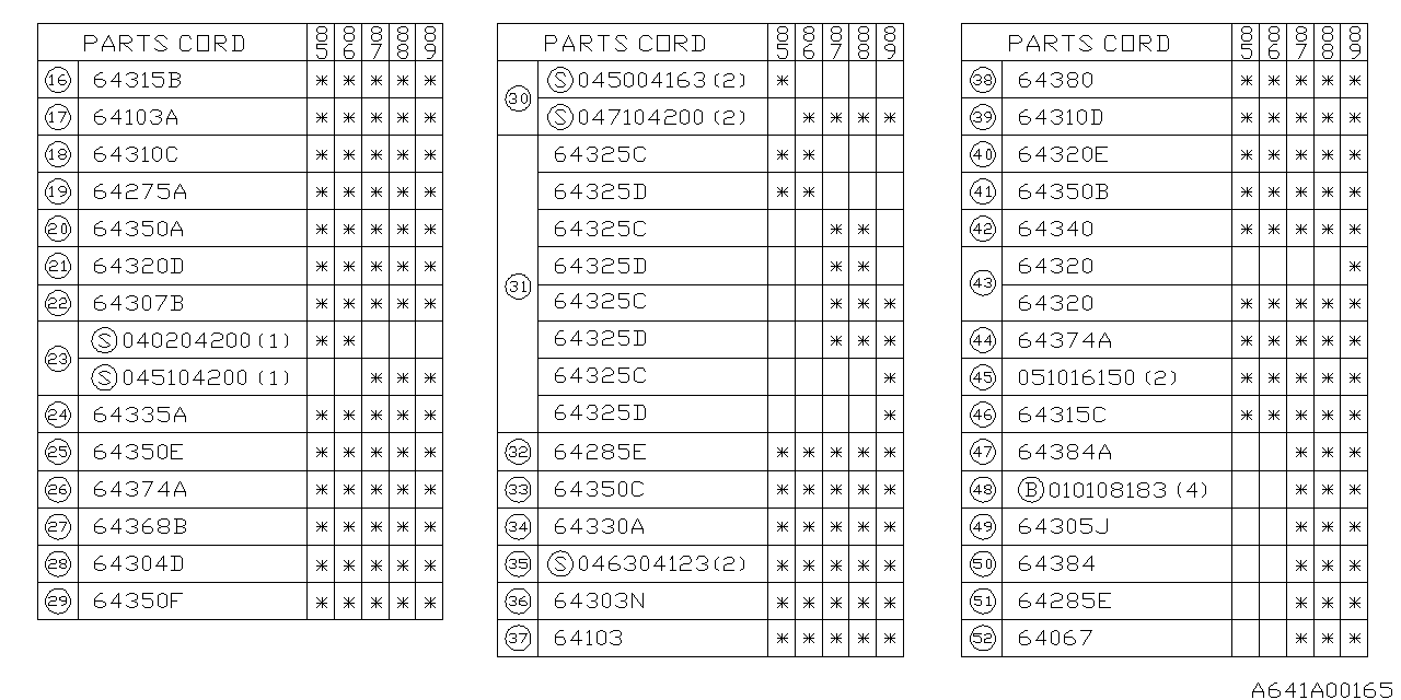 Subaru 64927GA440 PAD/FRAME Assembly