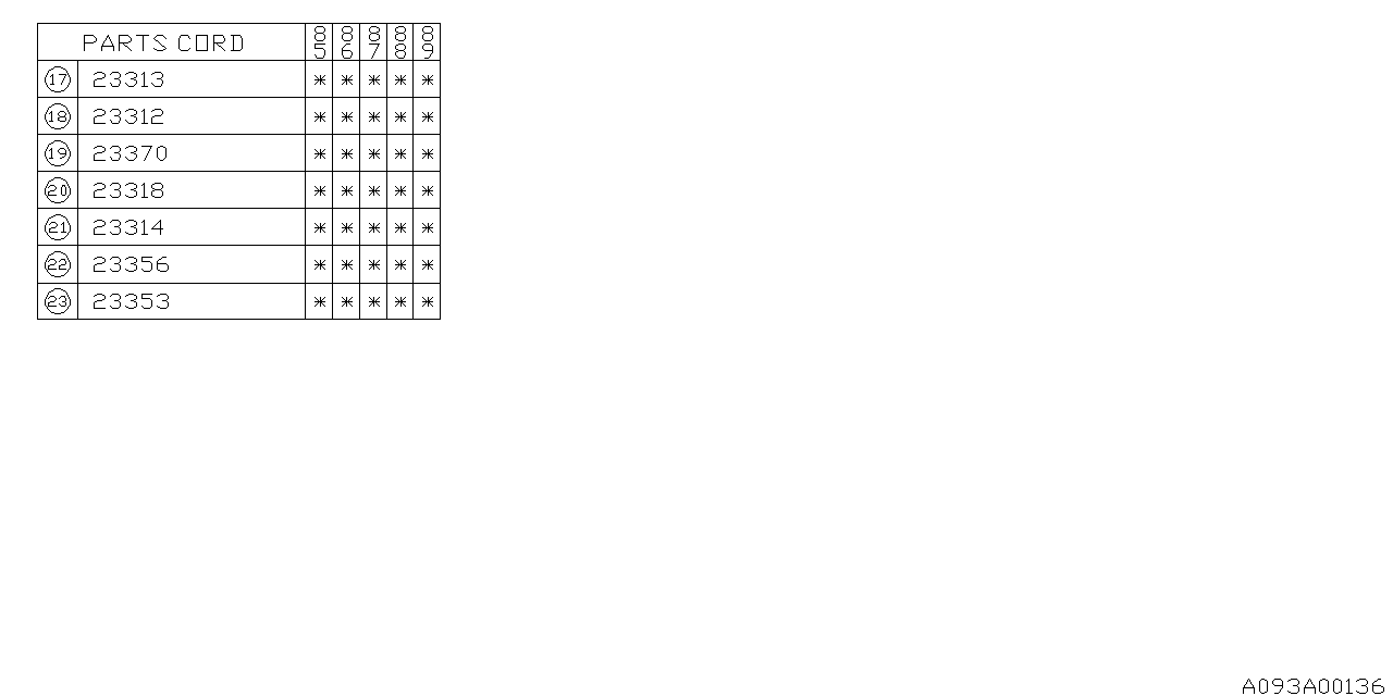 Subaru 492287302 Screw