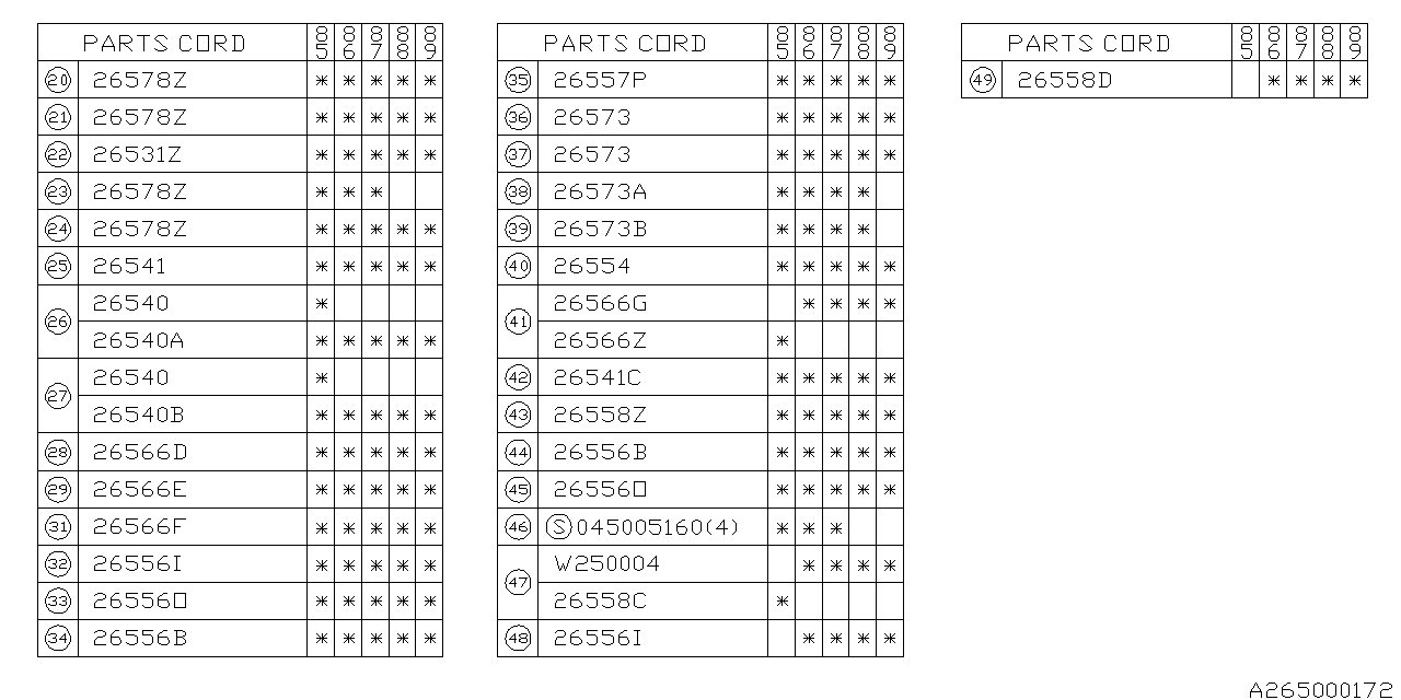 Subaru 25546GA440 Clamp