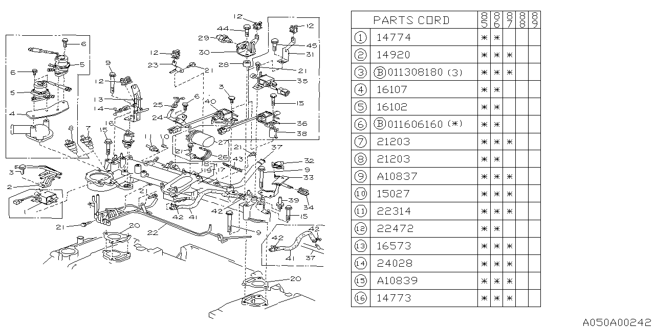 Subaru 15027AA020 Plug 1/8