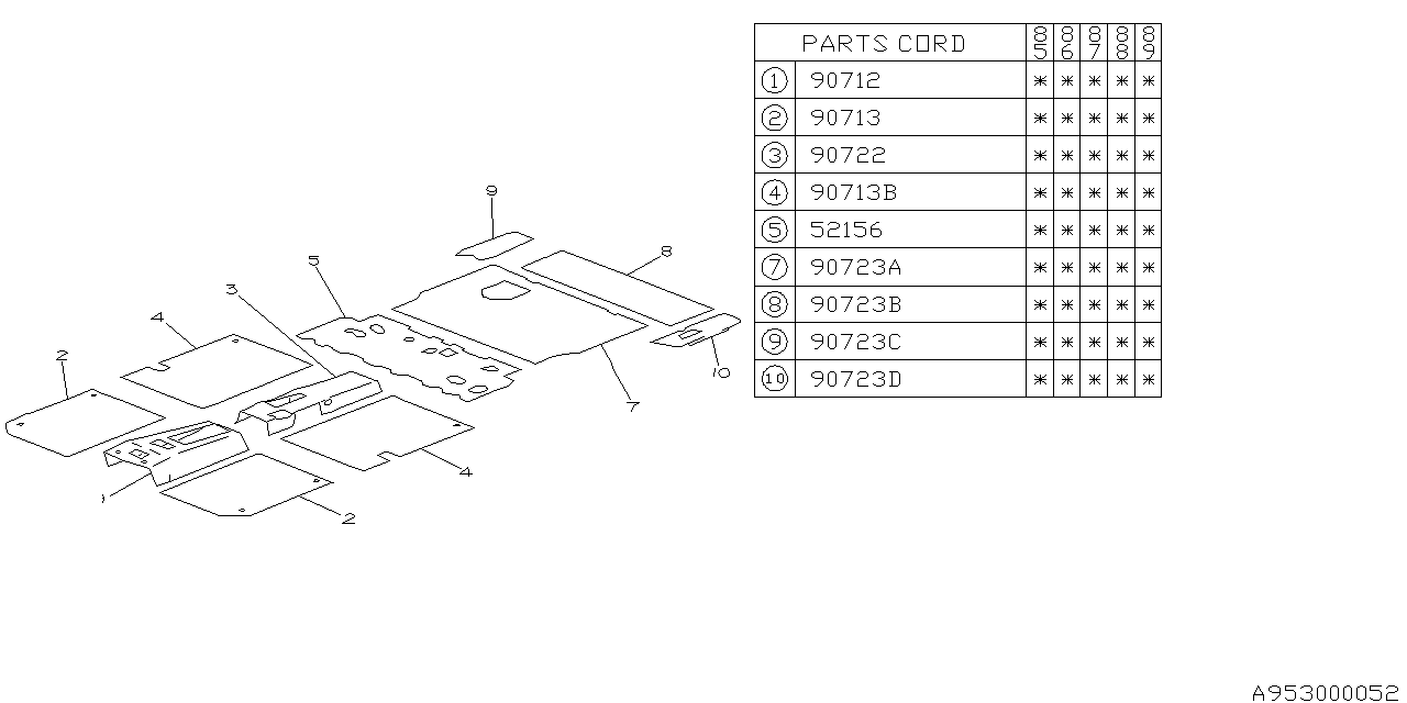 Subaru 52156GA531 SILENCER