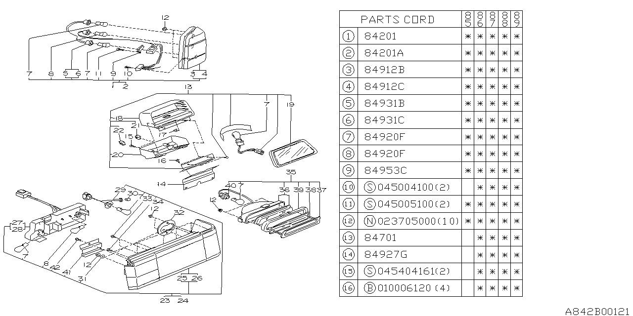 Subaru 84927GA370 Bracket