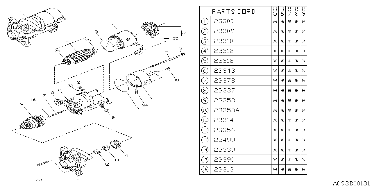 Subaru 23337AA000 Bracket Rear