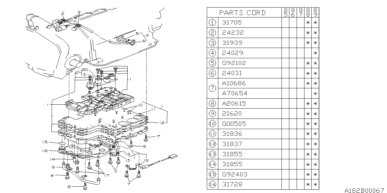 Subaru 24031AA030 Trans Wiring Harness