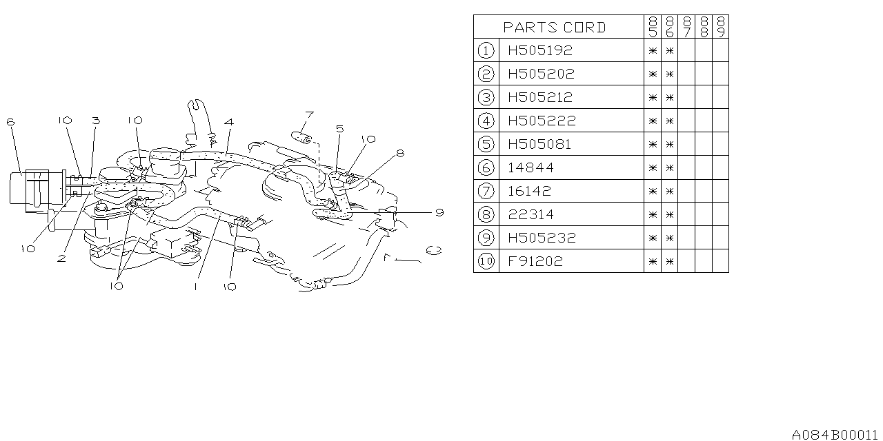 Subaru 14844AA000 Secondary Air Filter