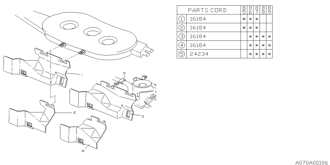 Subaru 16184AA010 Carb Shield