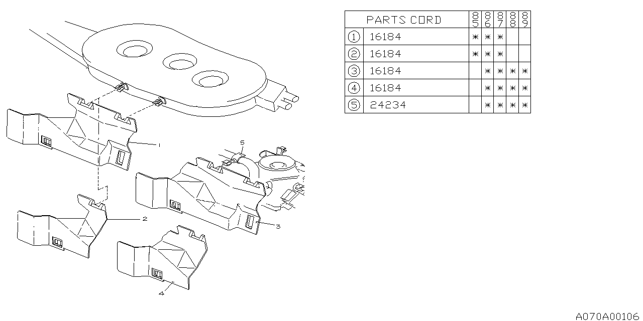 Subaru 16184AA000 Carb Shield