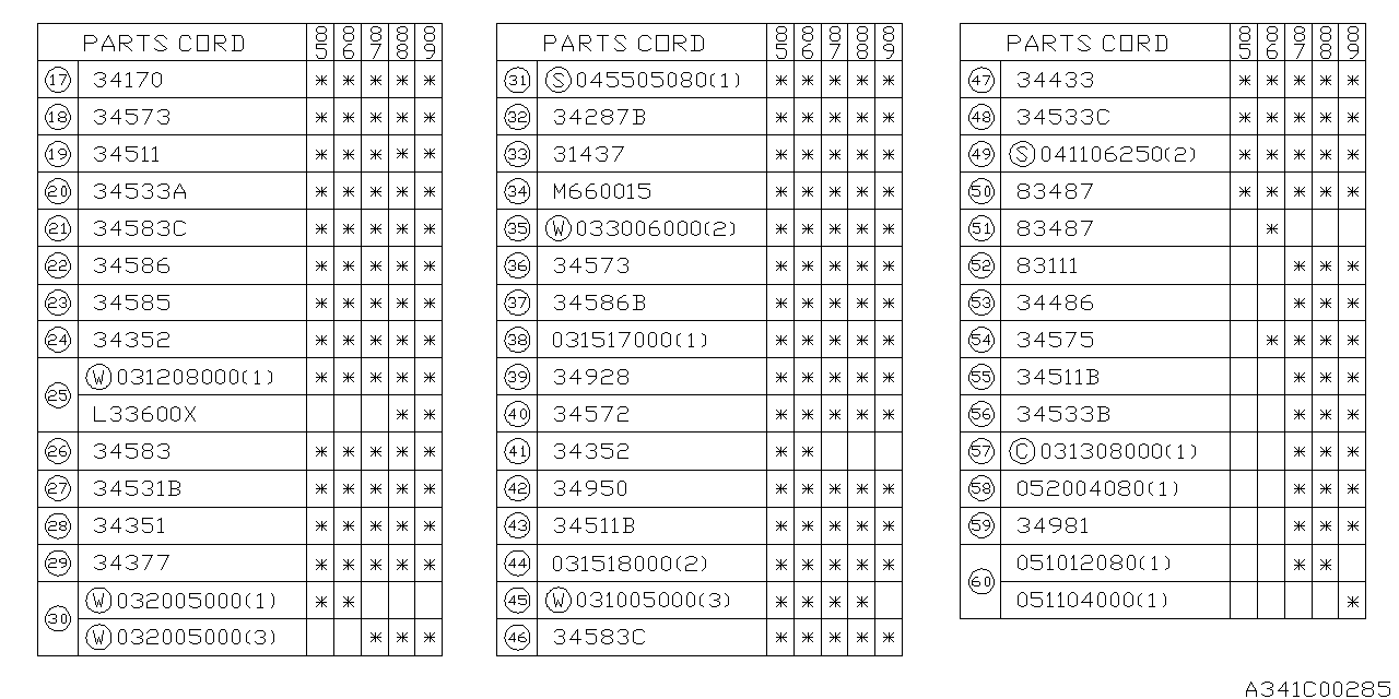 Subaru 83113GA040 Combination Switch