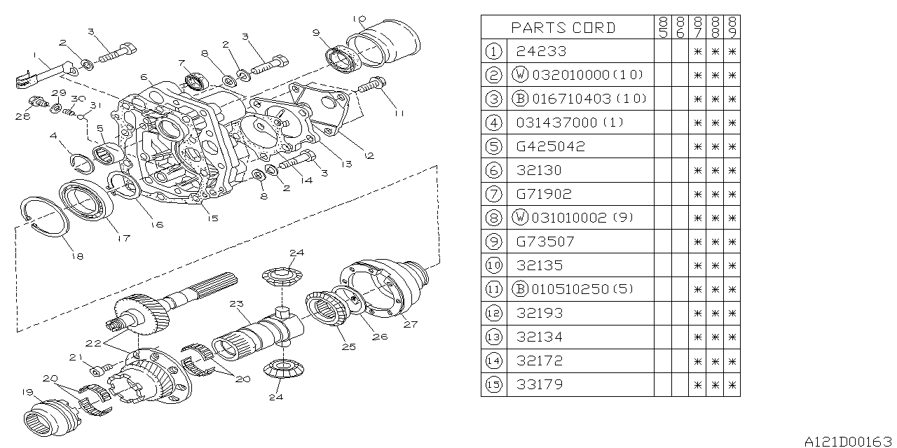 Subaru 806425042 Needle Bearing 25X37X17