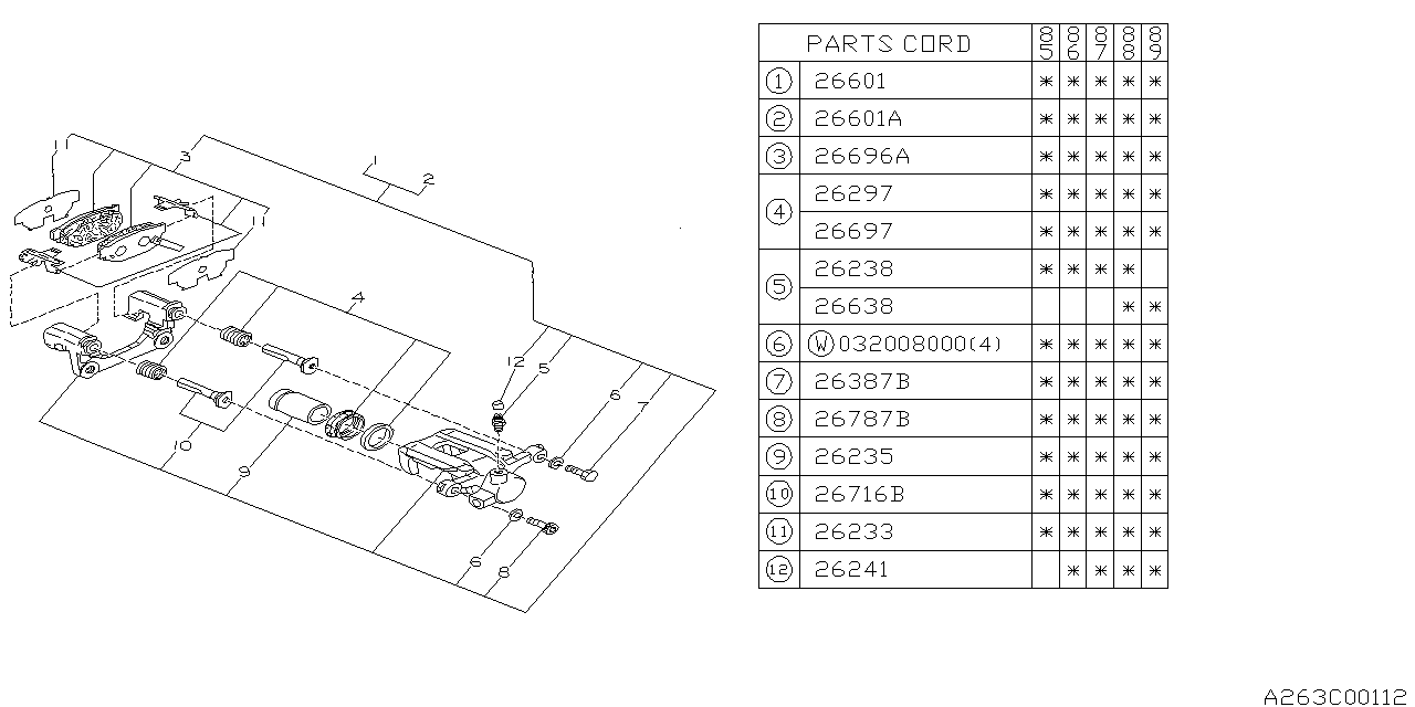 Subaru 25162GA201 CALIPER Piston Assembly