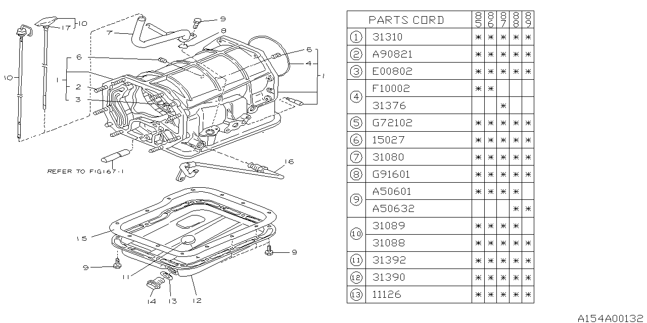 Subaru 31310AA080 Case Assembly Trans At