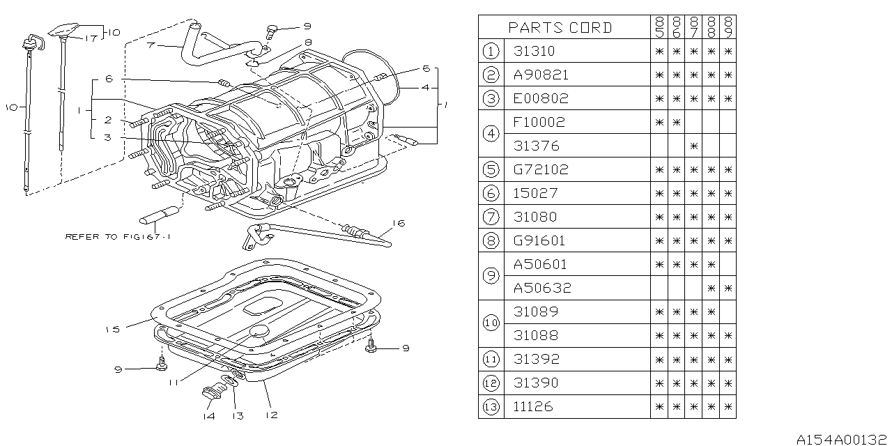 Subaru 31310AA090 Case Assembly Trans At