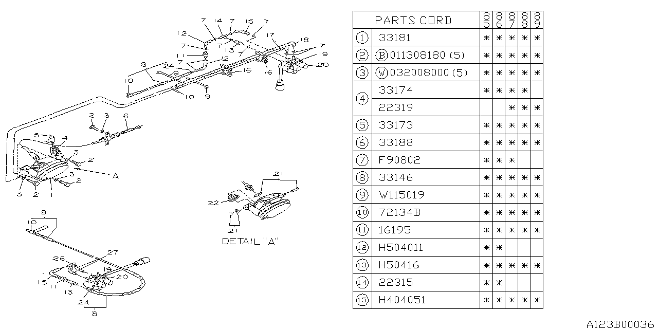 Subaru 33174AA000 Vacuum Hose Support