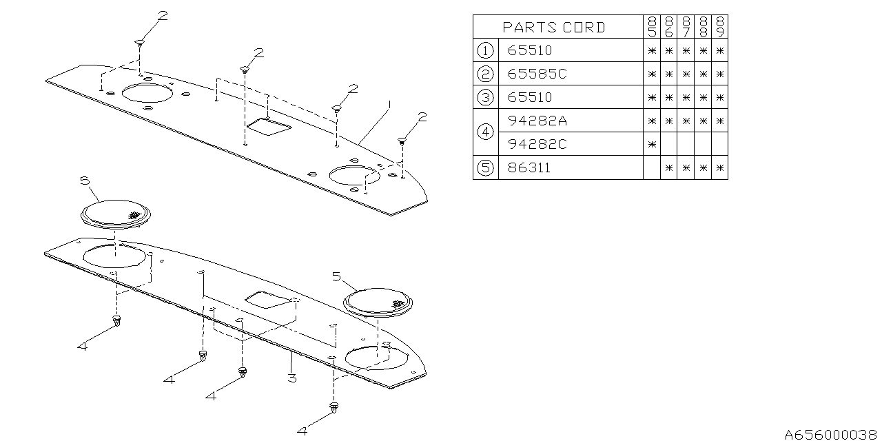 Subaru 86311GA300LA Speaker Grille