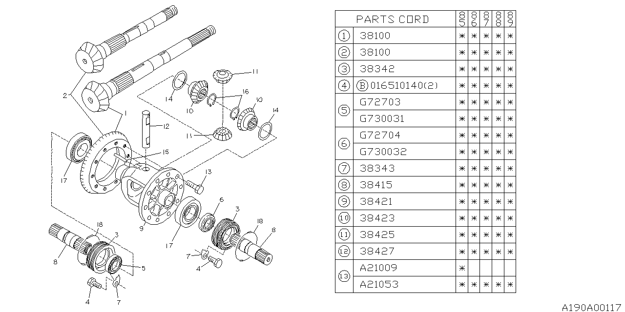 Subaru 800210090 Bolt