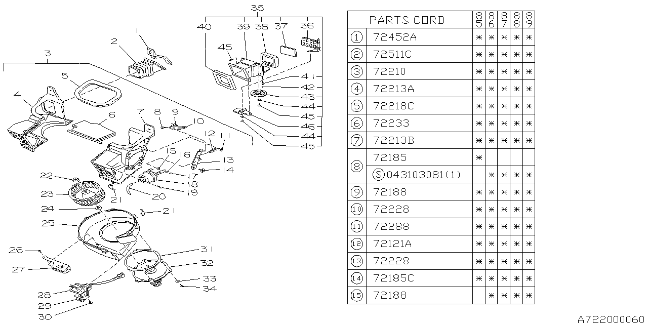 Subaru 72003GA650 Bracket