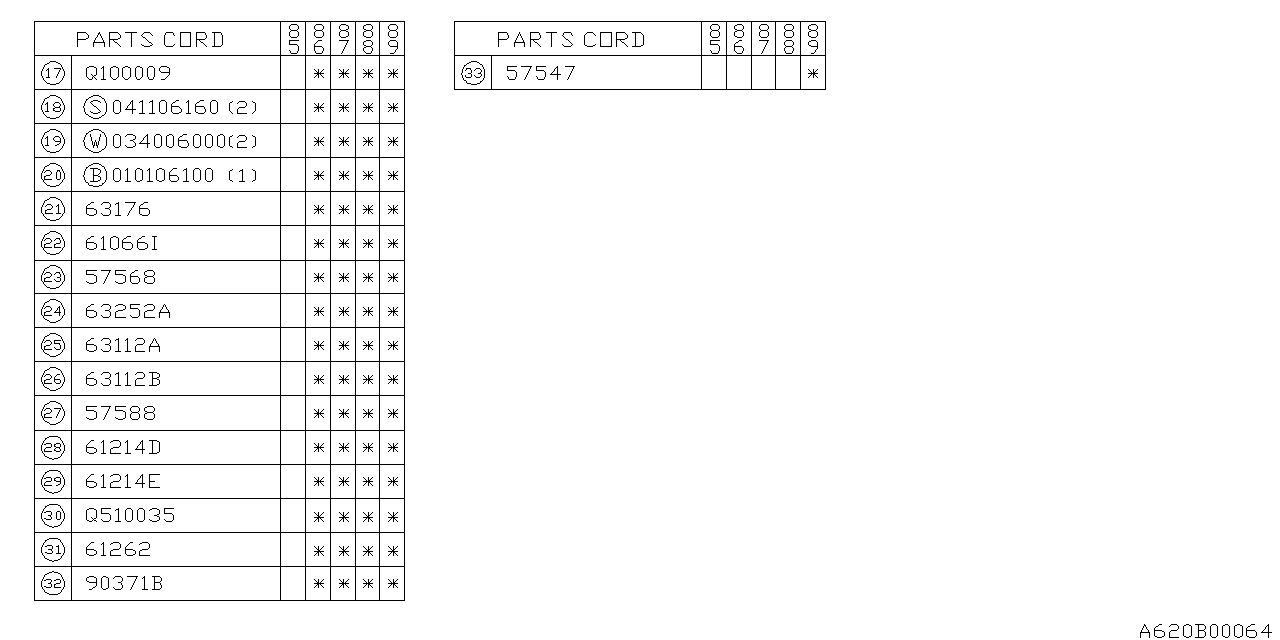 Subaru 60153GA480 Plate Buffer RH