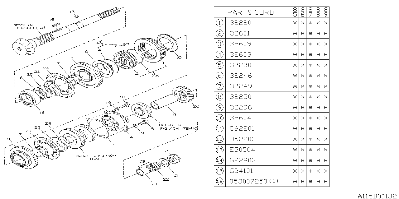 Subaru 32250AA060 PT300393 Gear Complete 2ND Drive