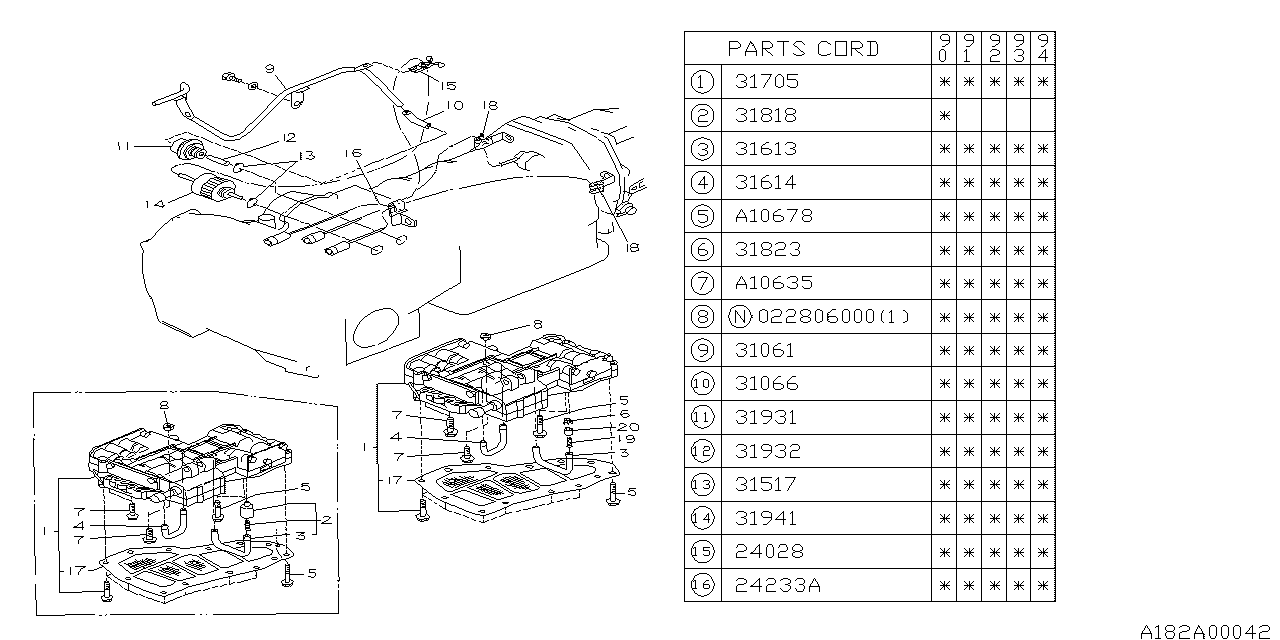 Subaru 31823AA050 Valve ORIFICE Check
