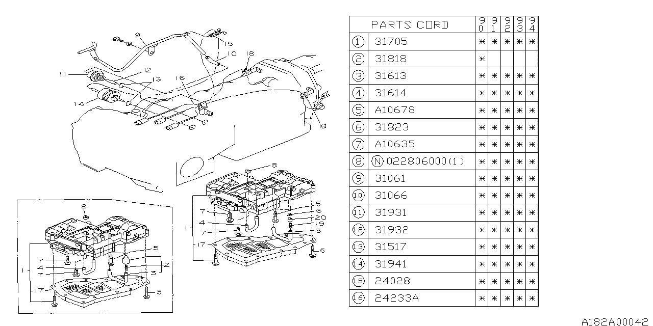 Subaru 31941AA010 SOLENOID Assembly Down Shift