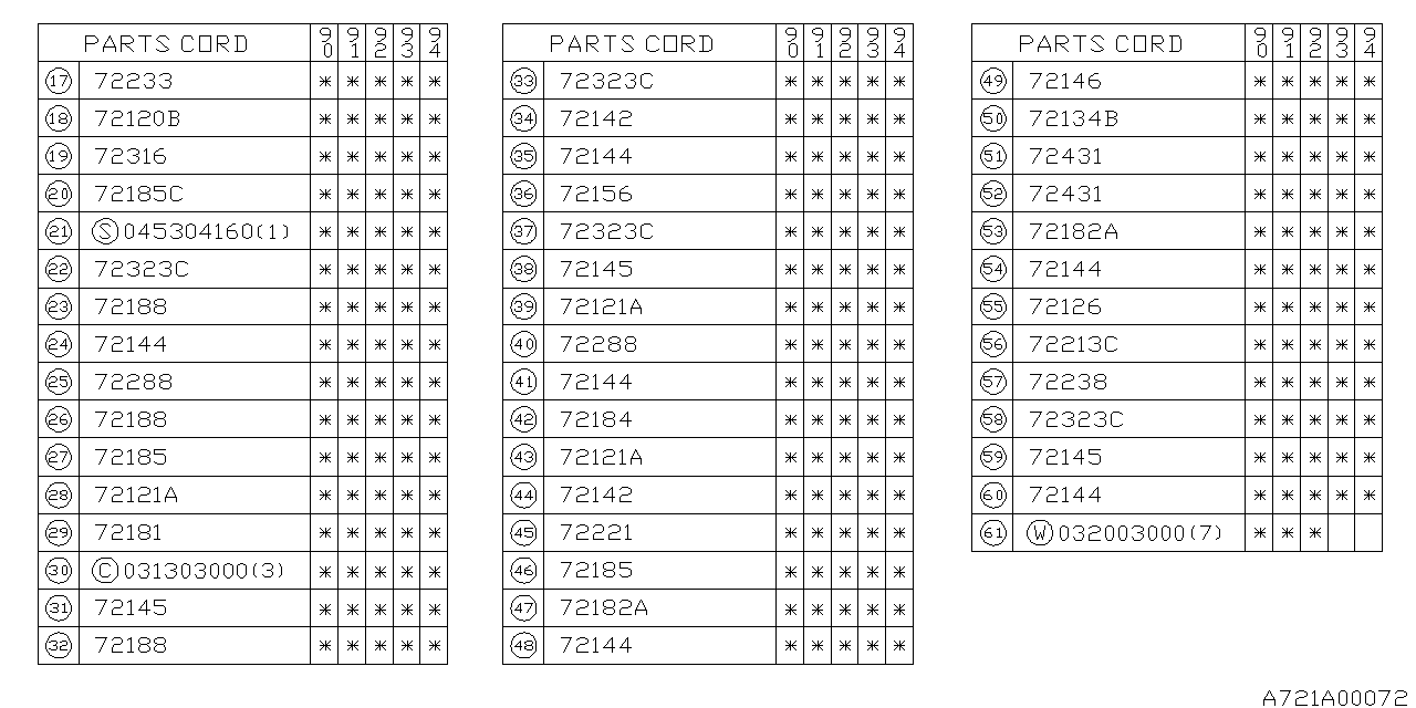 Subaru 72026GA920 Plate