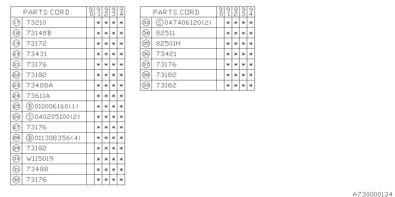 Subaru 73045GA611 Clamp