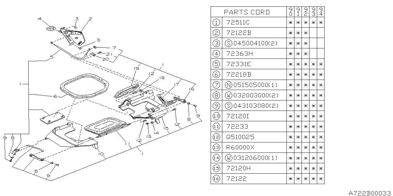 Subaru 72018GA590 Case