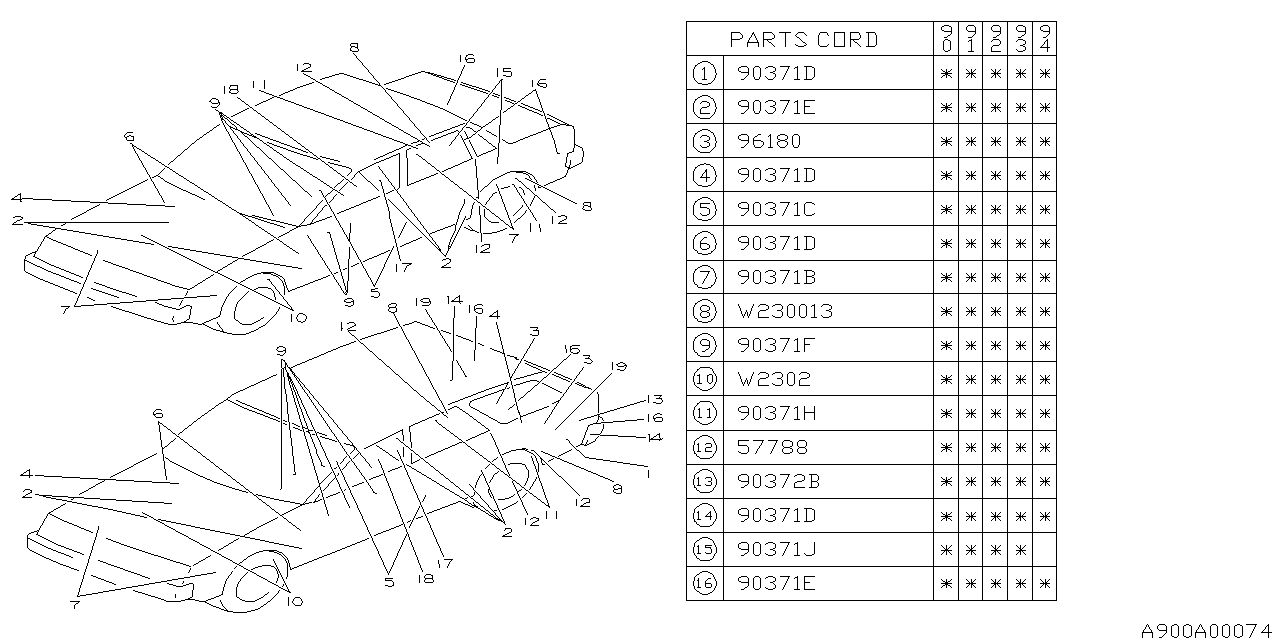 Subaru 90321GA210 Plug