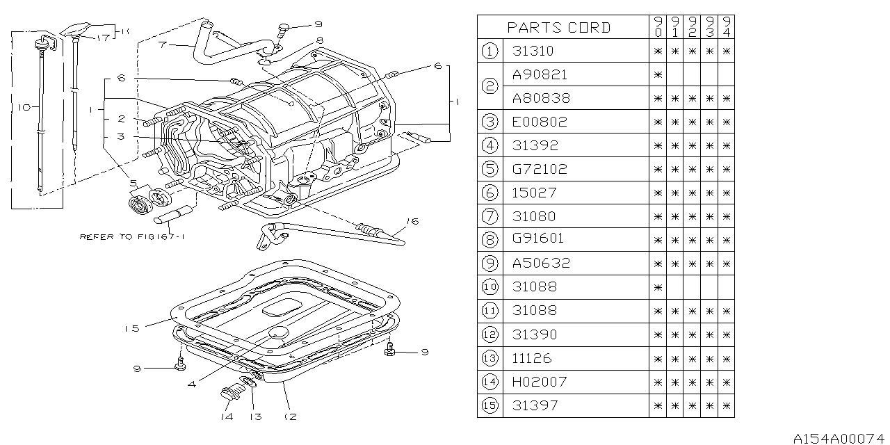 Subaru 31310AA110 Case Complete Trans At