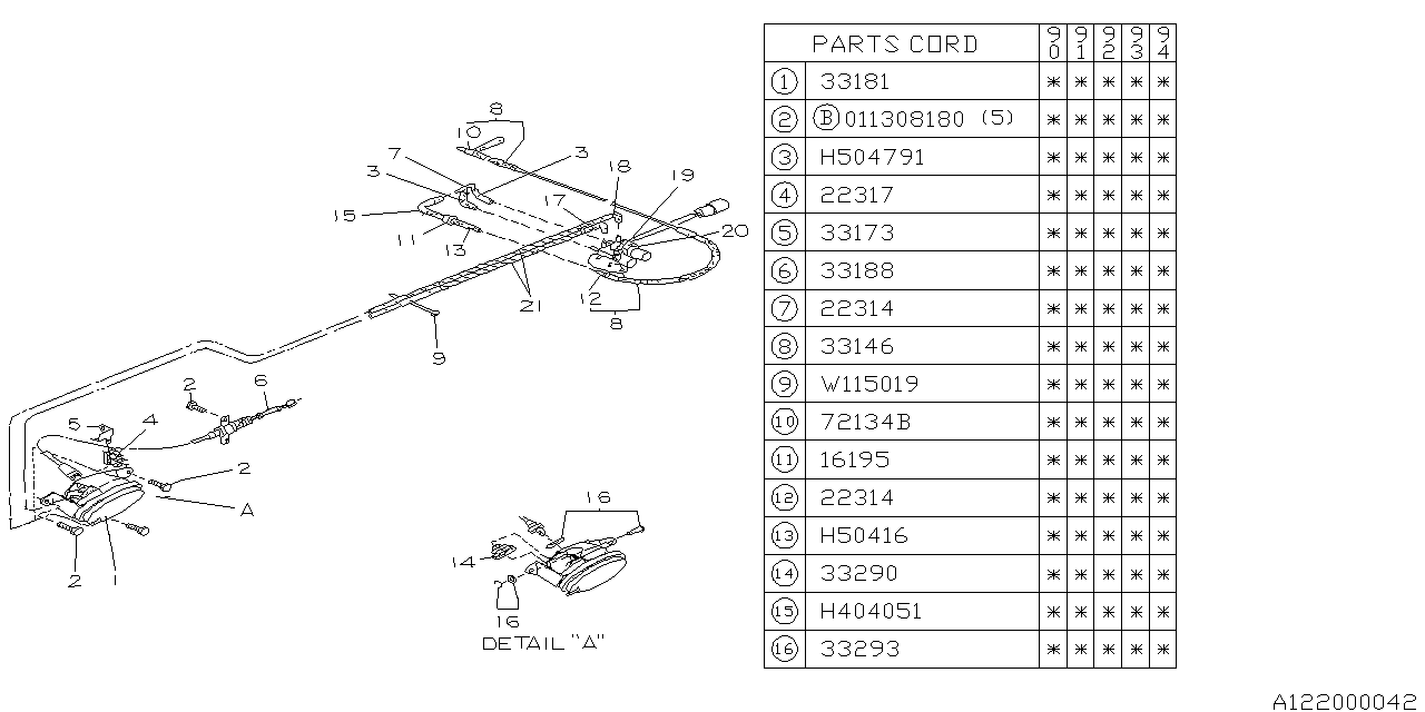 Subaru 33173AA012 Vacuum Hose Stay