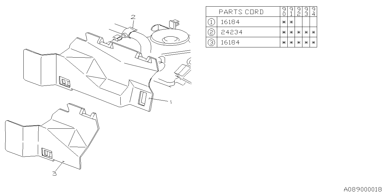 Subaru 16184AA030 Carb Shield