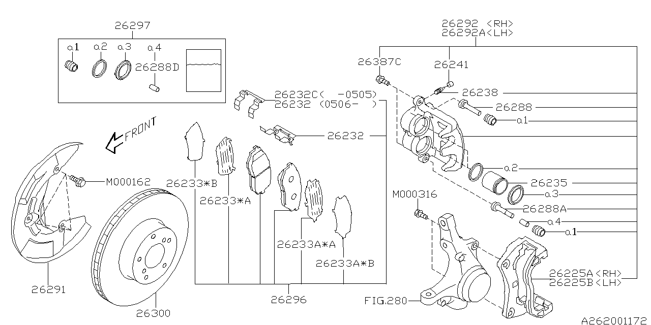 Subaru 26231AG010 Slide Pin Lock