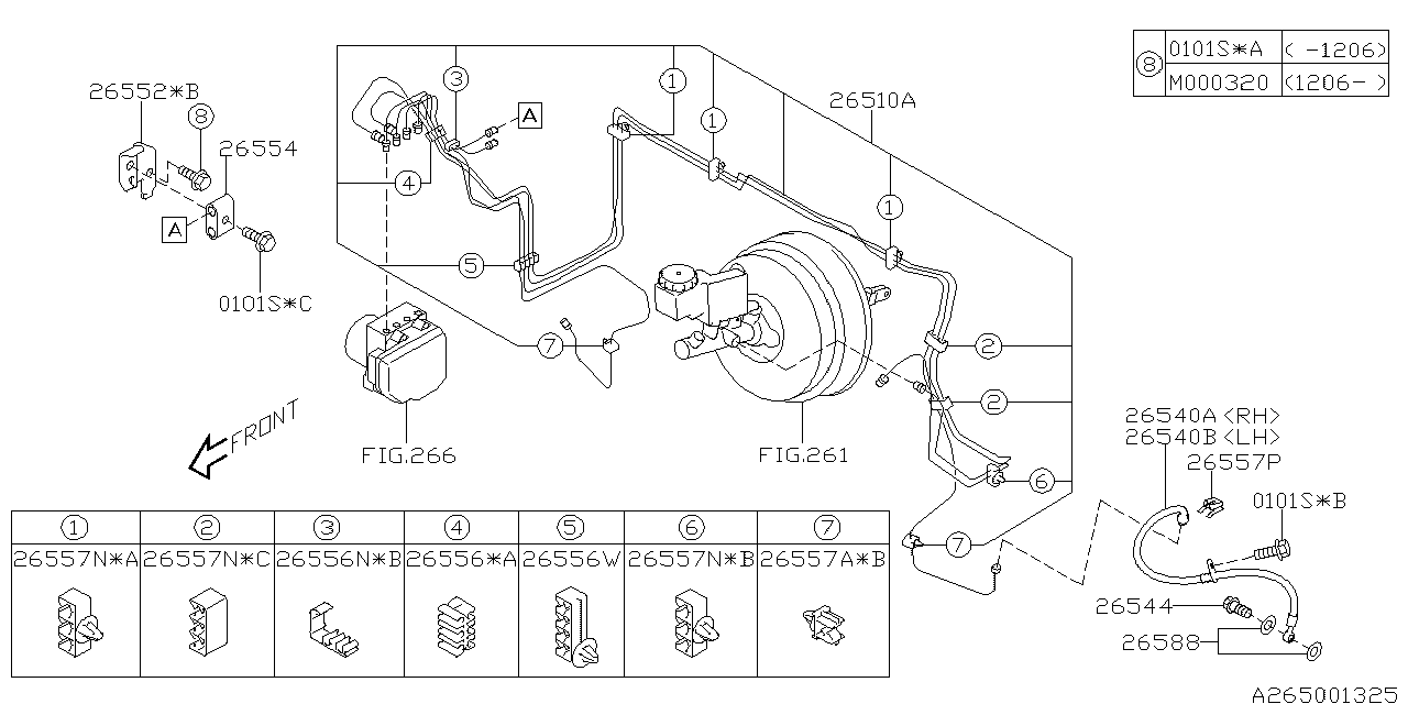 Subaru 26556XA020 Clamp 5 5