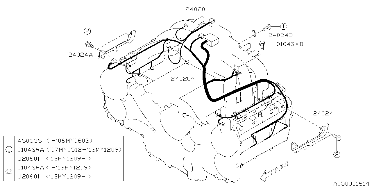 Subaru 24020AF520 Engine Harness