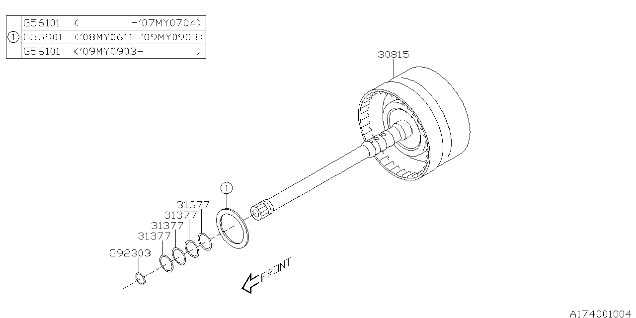 Subaru 30815AA060 Clutch Assembly Input