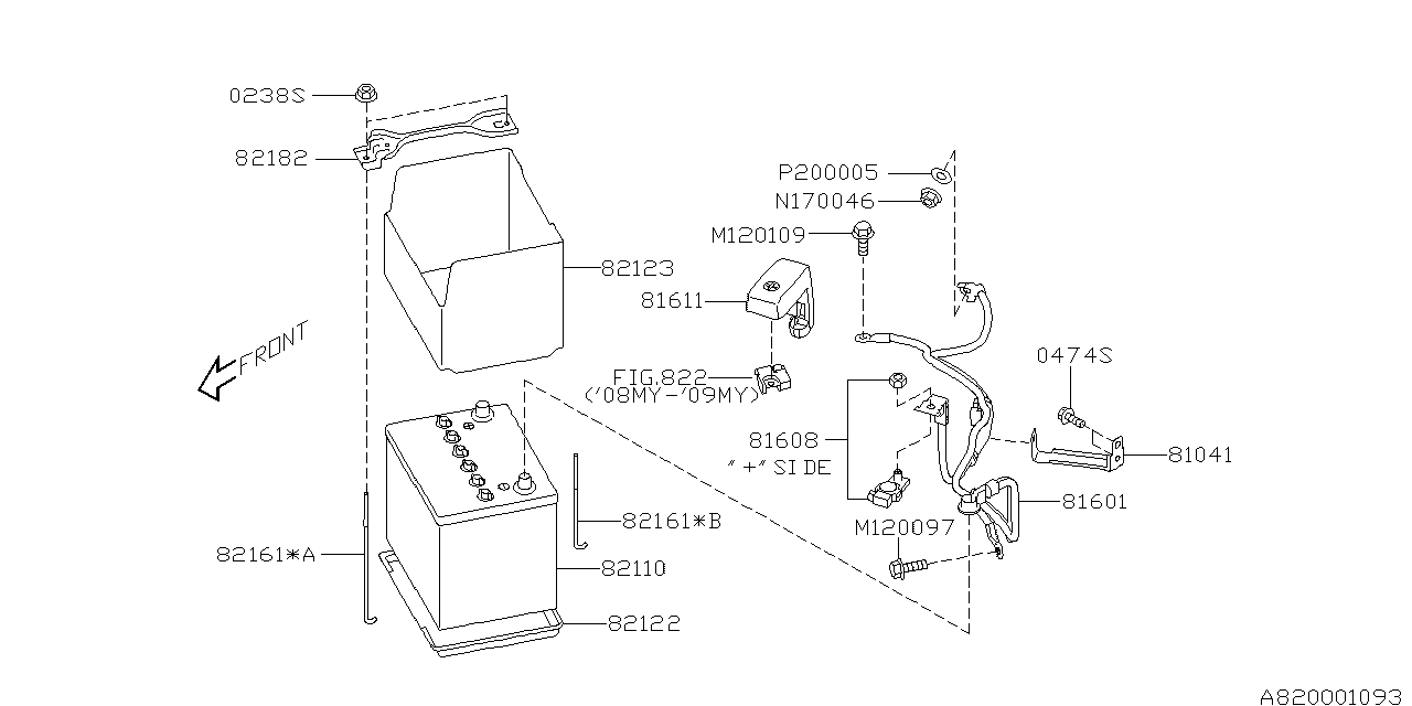 Subaru 81041XA02A Bracket