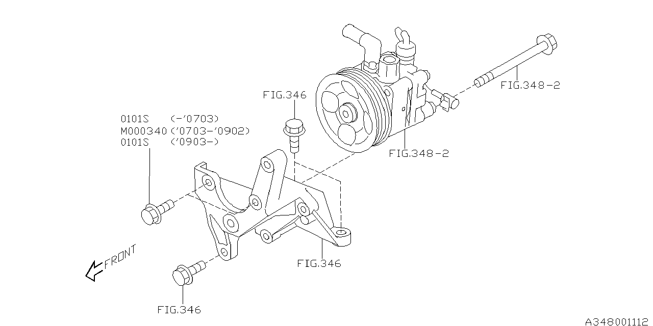 Subaru 901000340 FLANGE Bolt