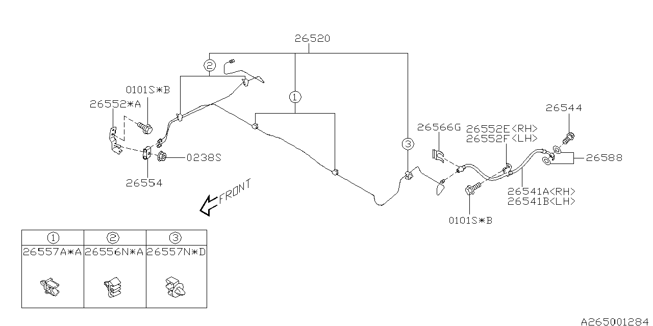 Subaru 26520XA00A Pipe Assembly Rear