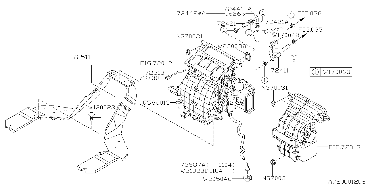 Subaru 72313XA00A ASPIRATOR Hose Usa