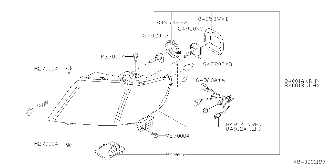 Subaru 84965XA00A BALLAST