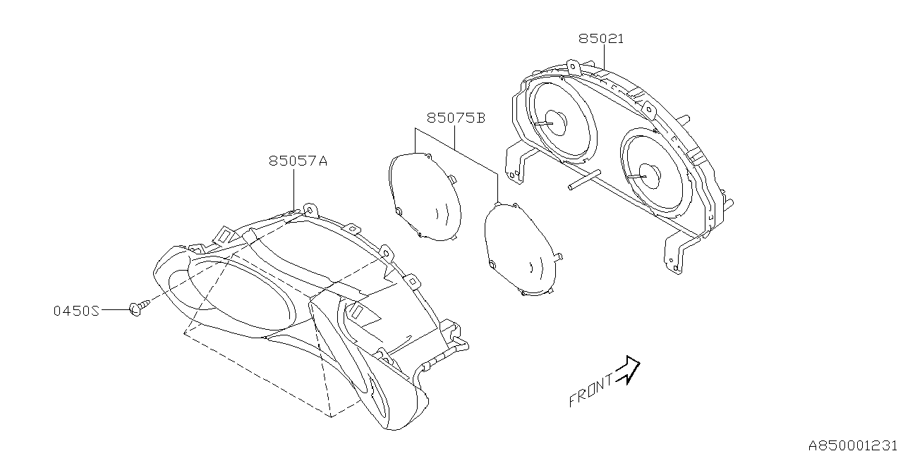 Subaru 85057XA02A Visor