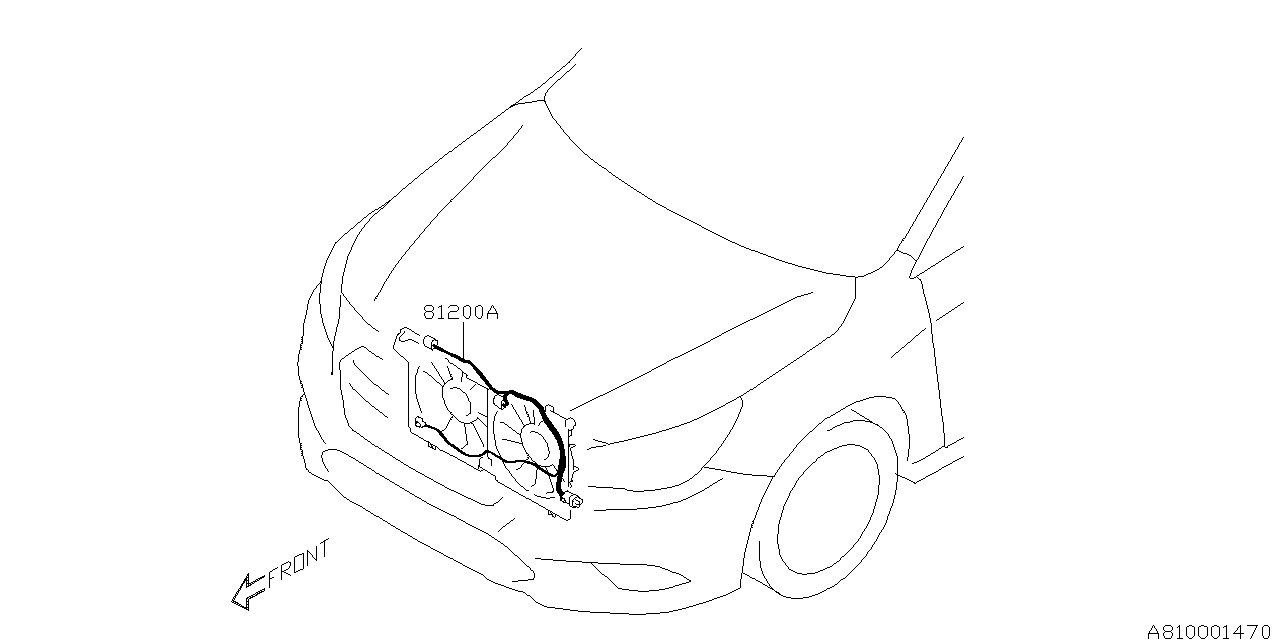 Subaru 81202AL02A Wiring Harness Front