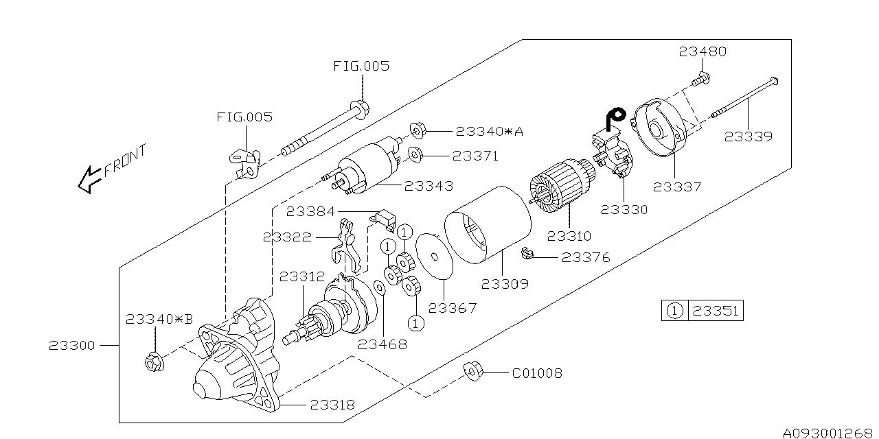 Subaru 23309AA30A YOKE Assembly Starter