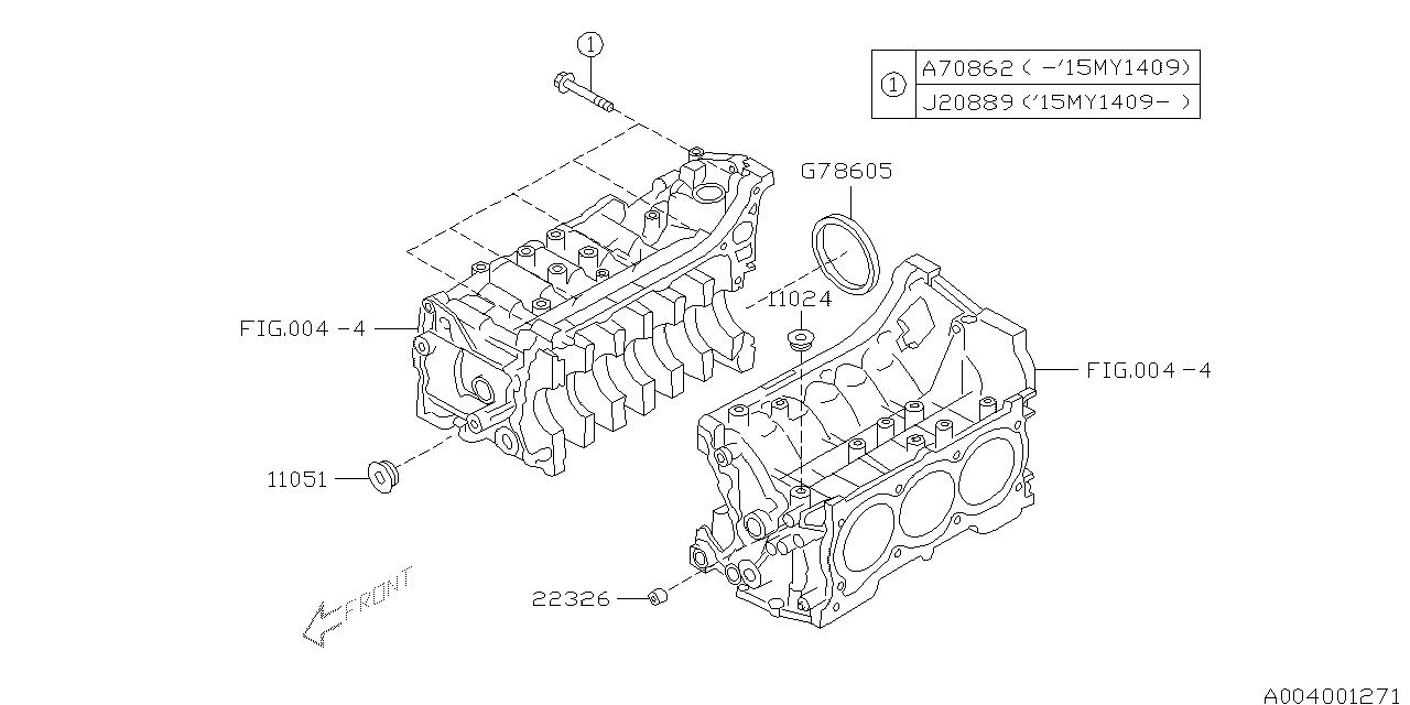 Subaru 11051AA062 Plug Cylinder Head