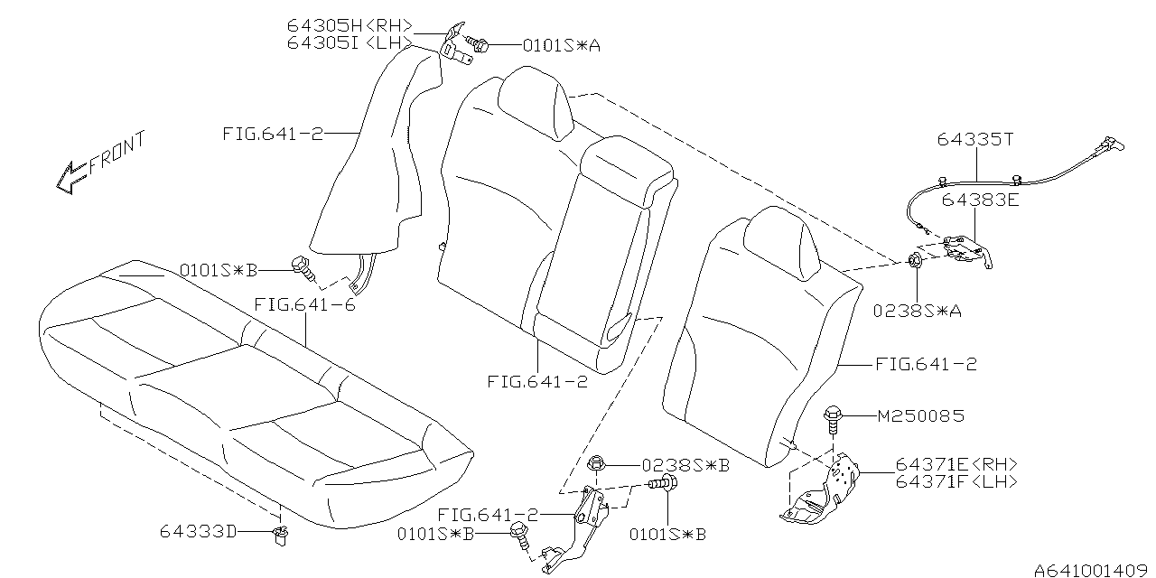 Subaru 64383AL02A Lock Assembly Sedan