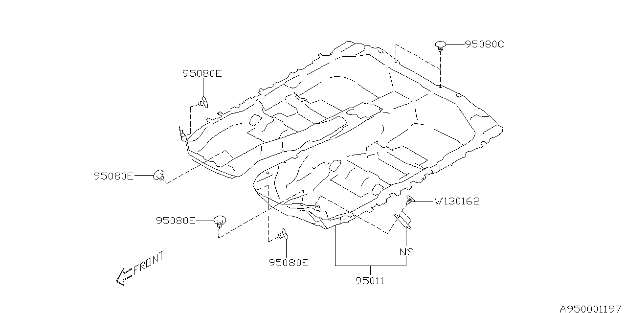 Subaru 95011AL01AVH Mat Floor