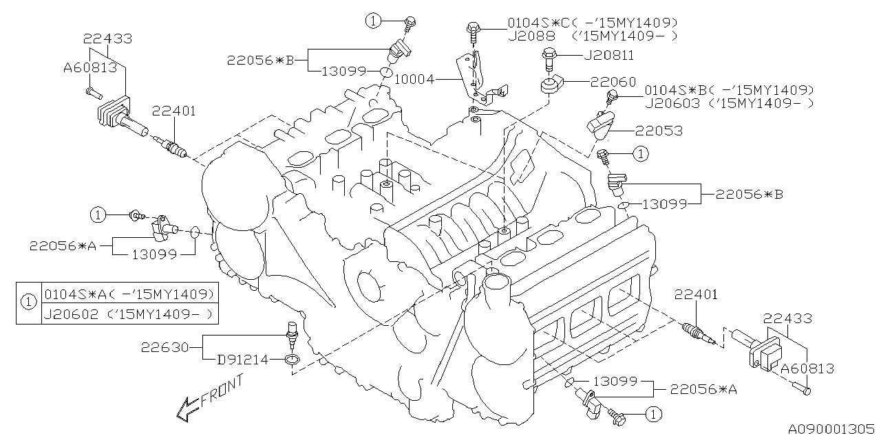 Subaru 800608130 Bolt